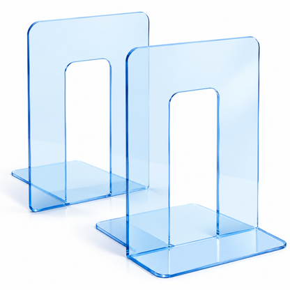 Clear Foldable Bookend Set