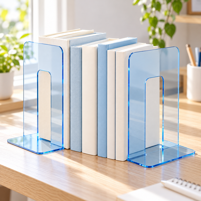 Clear Foldable Bookend Set