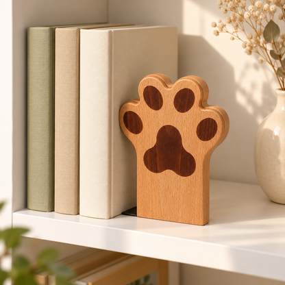 Beechwood Cat Paw Bookend