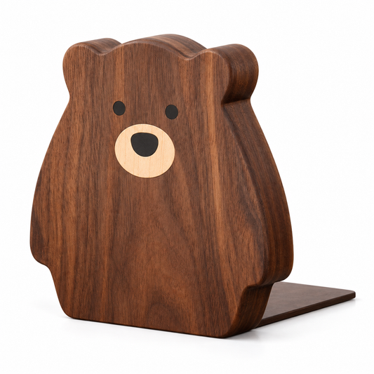 Wooden Bear Bookend